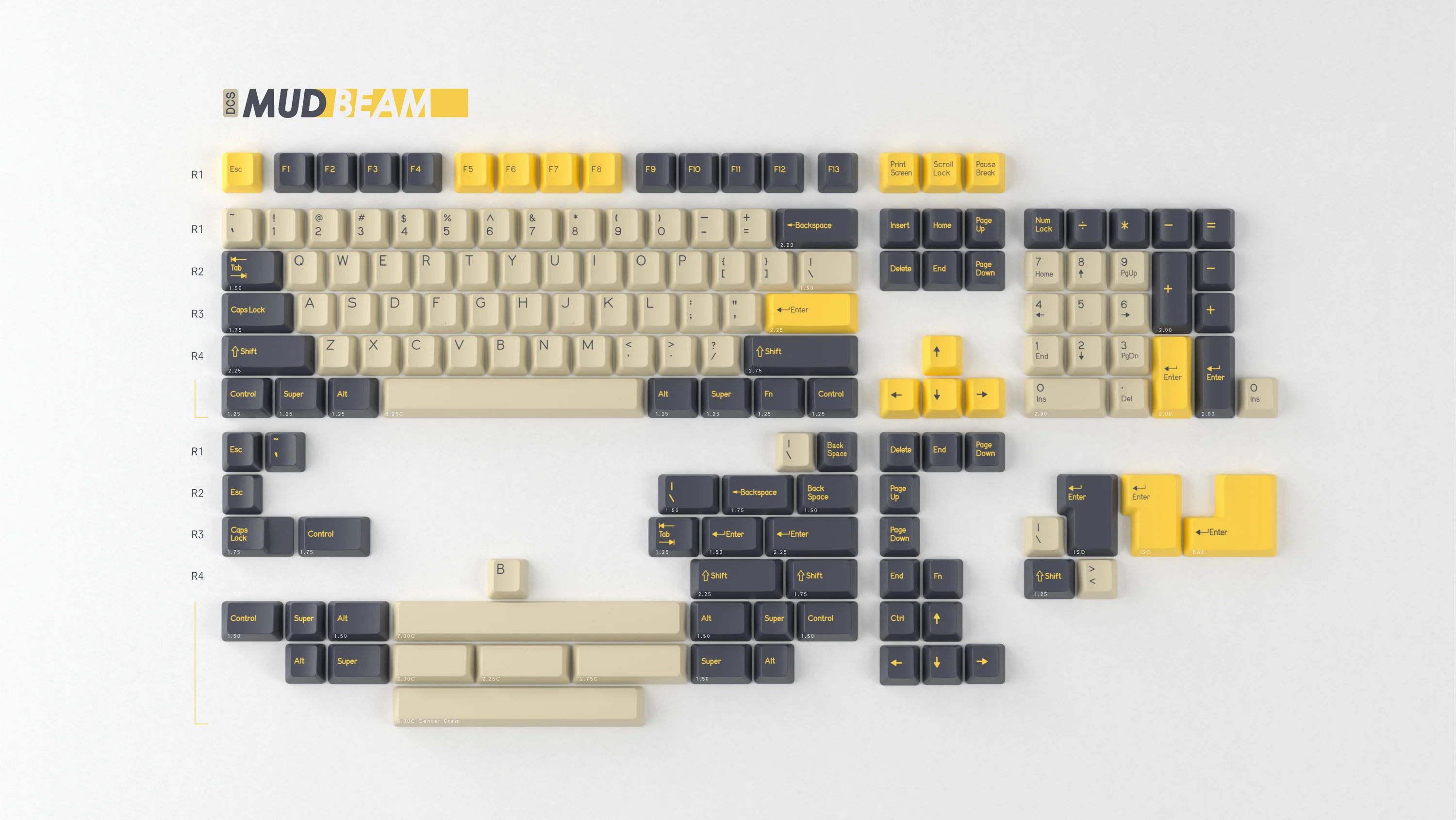 DCS Mudbeam keycap set