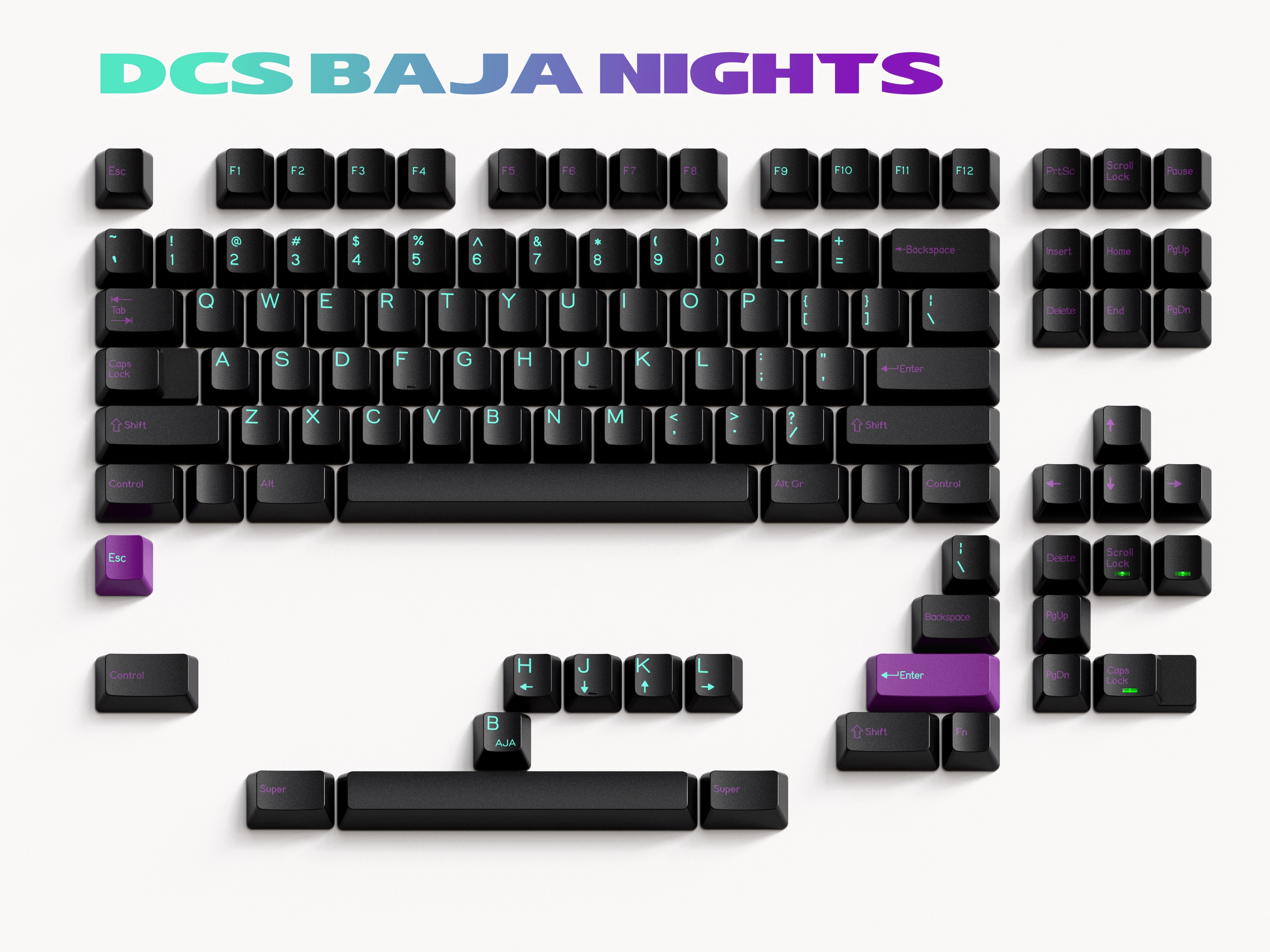 DCS Baja Nights keycap set