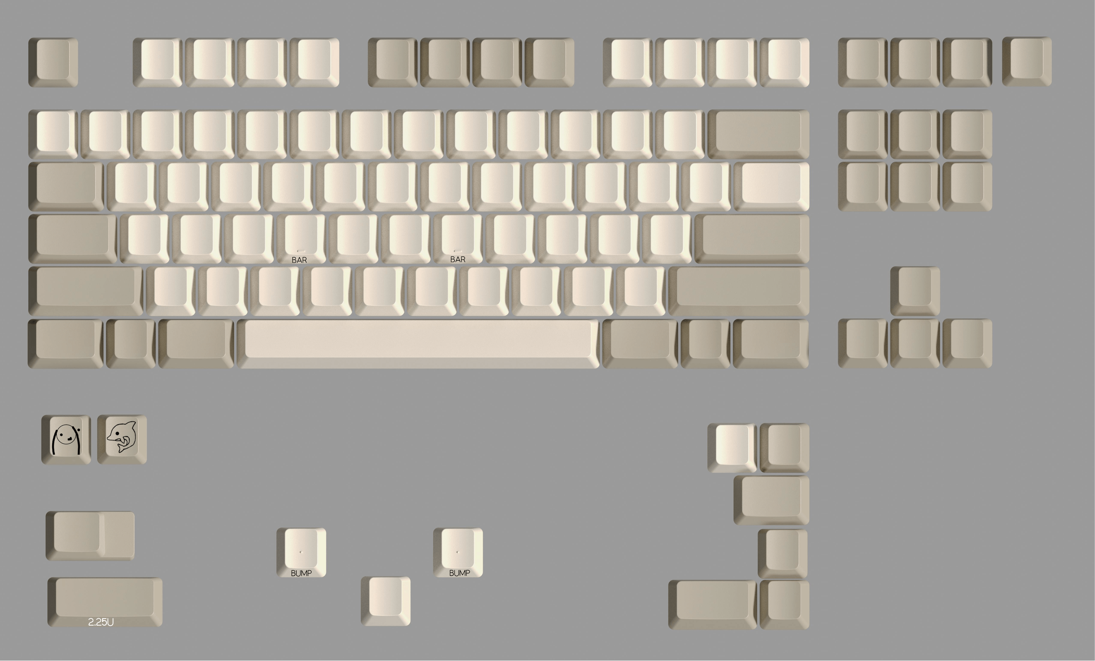 DCS Blanks keycap set