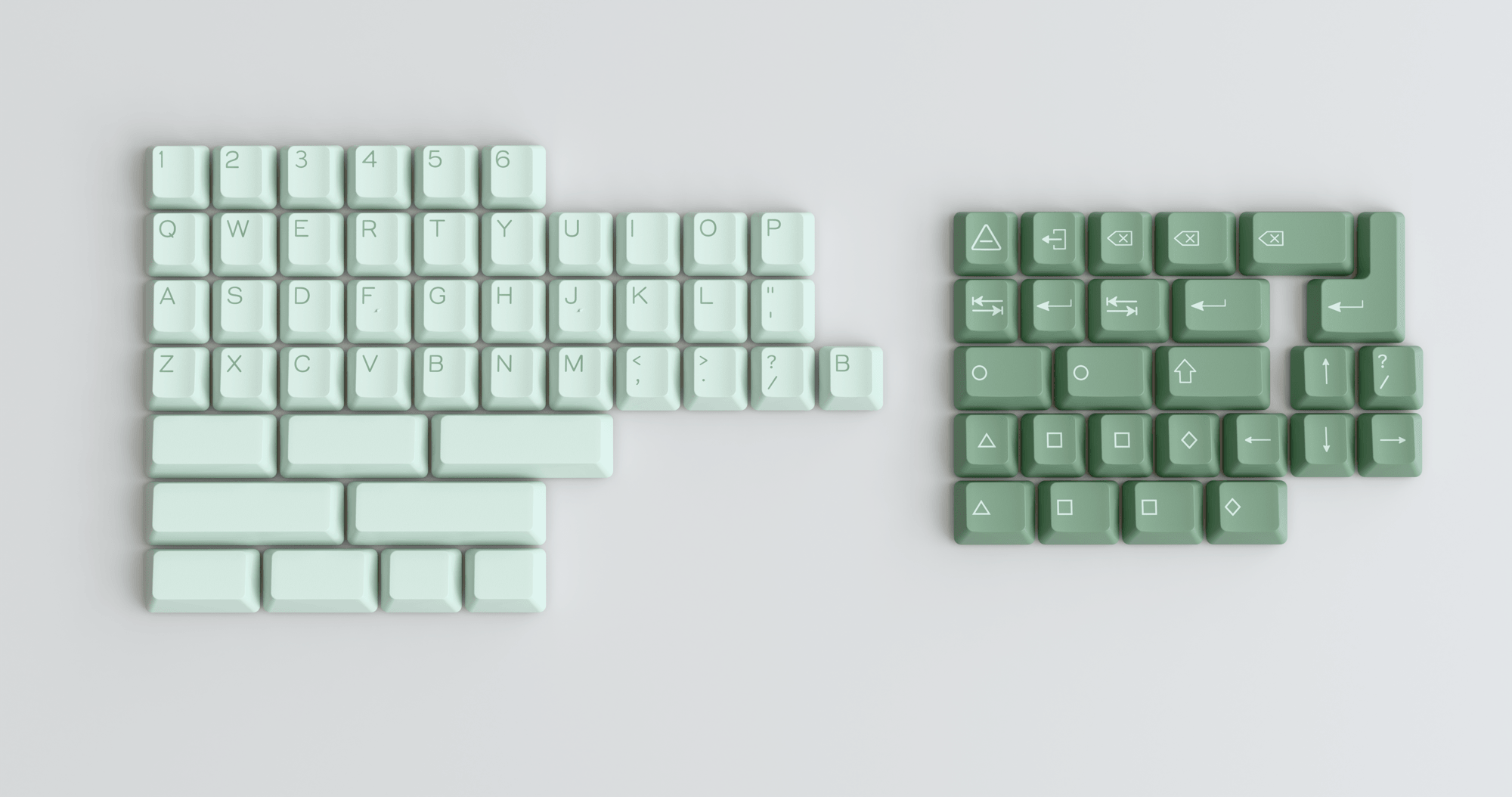 DCS Green Bean keycap set