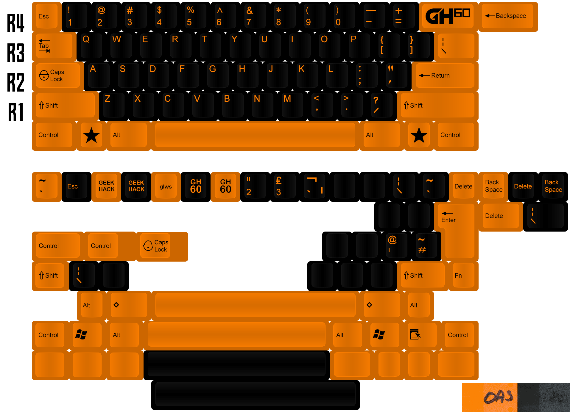DCS Nostalgia (GH60) keycap set