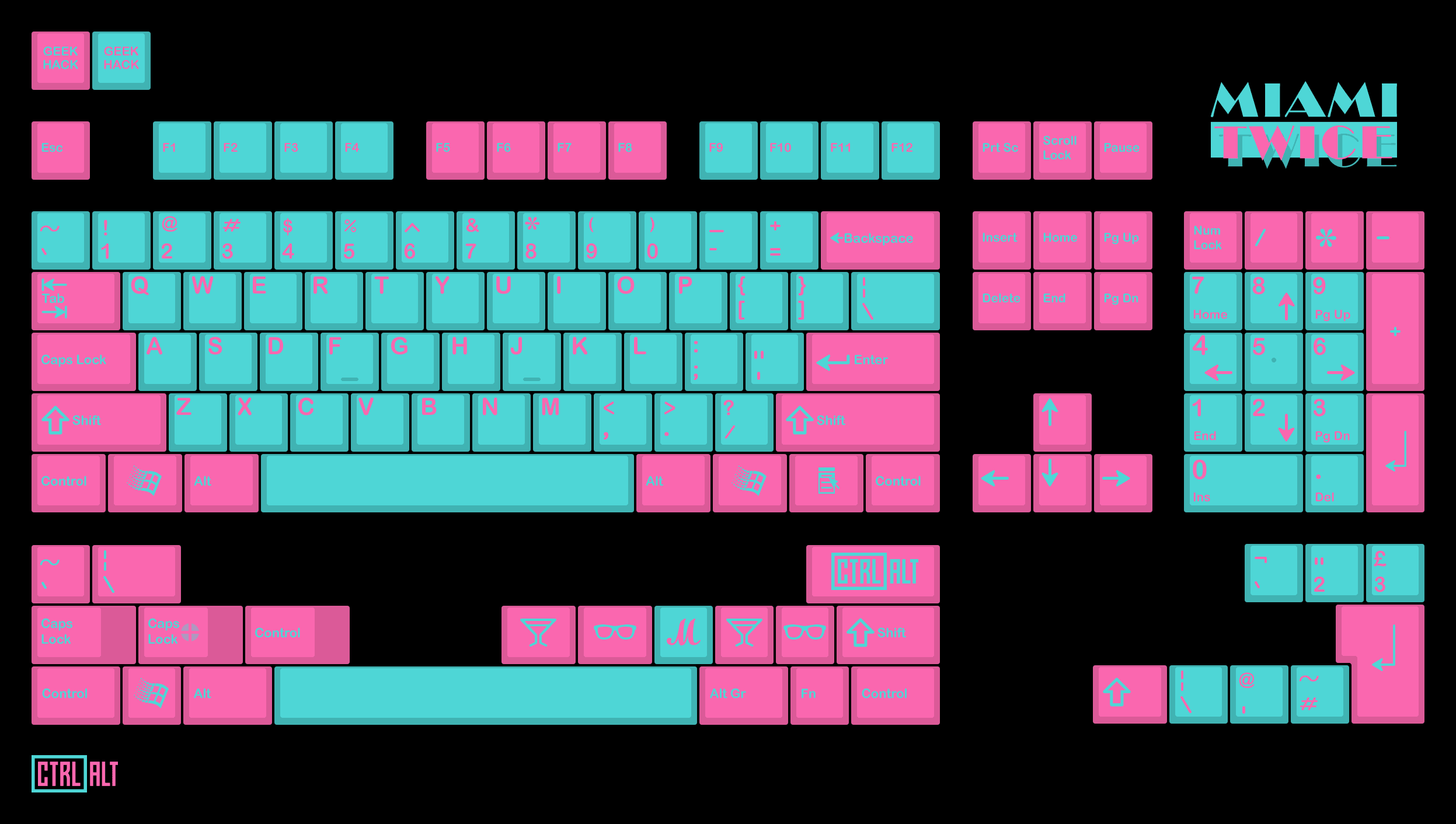 DCS Miami Twice (R2) keycap set