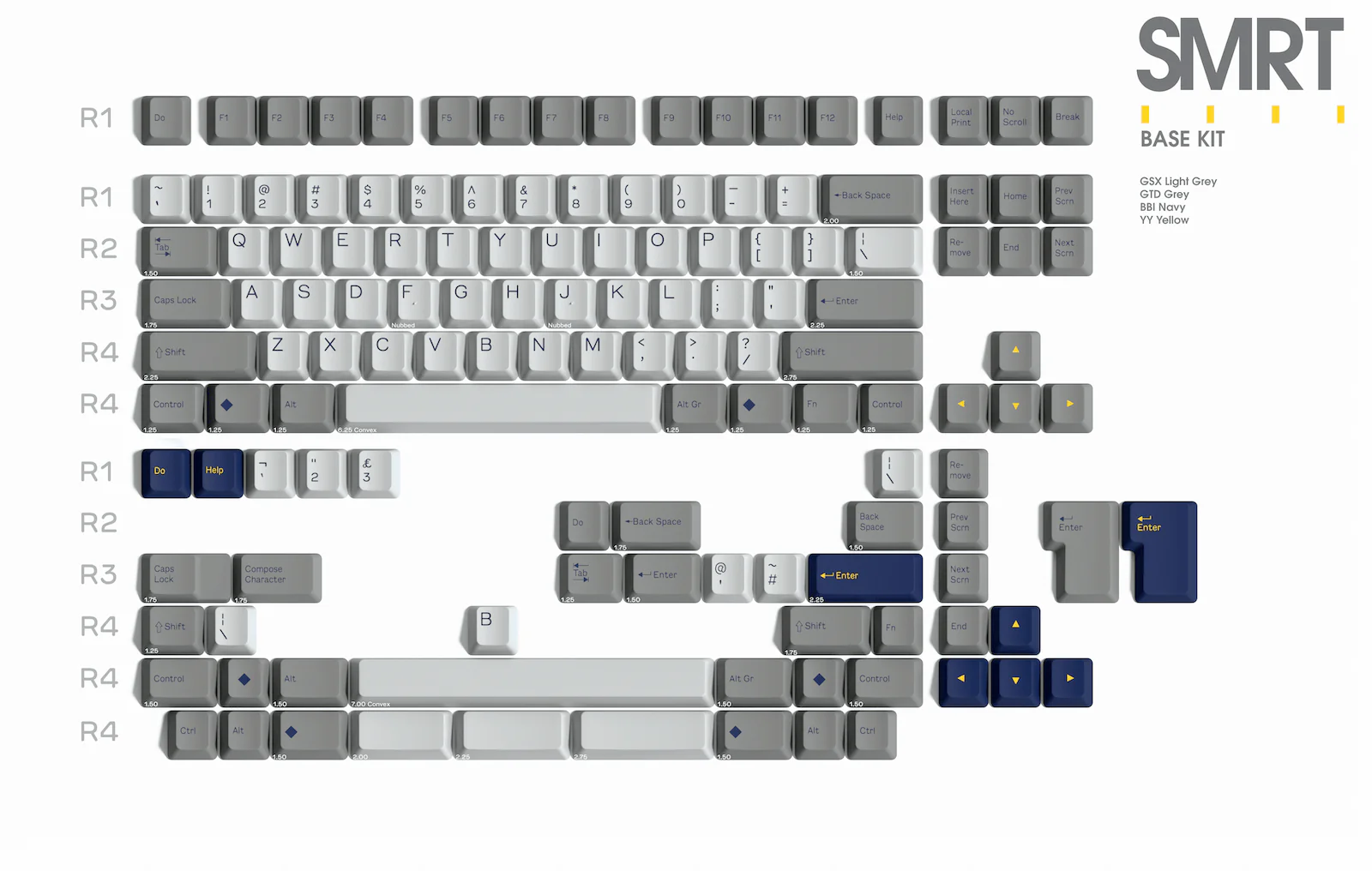 DCS SMRT keycap set