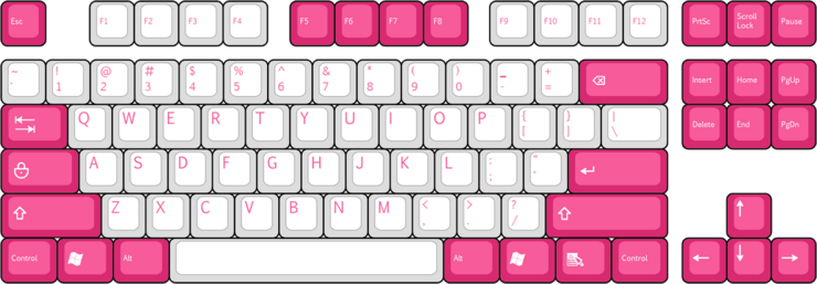DCS Valentine R1 keycap set