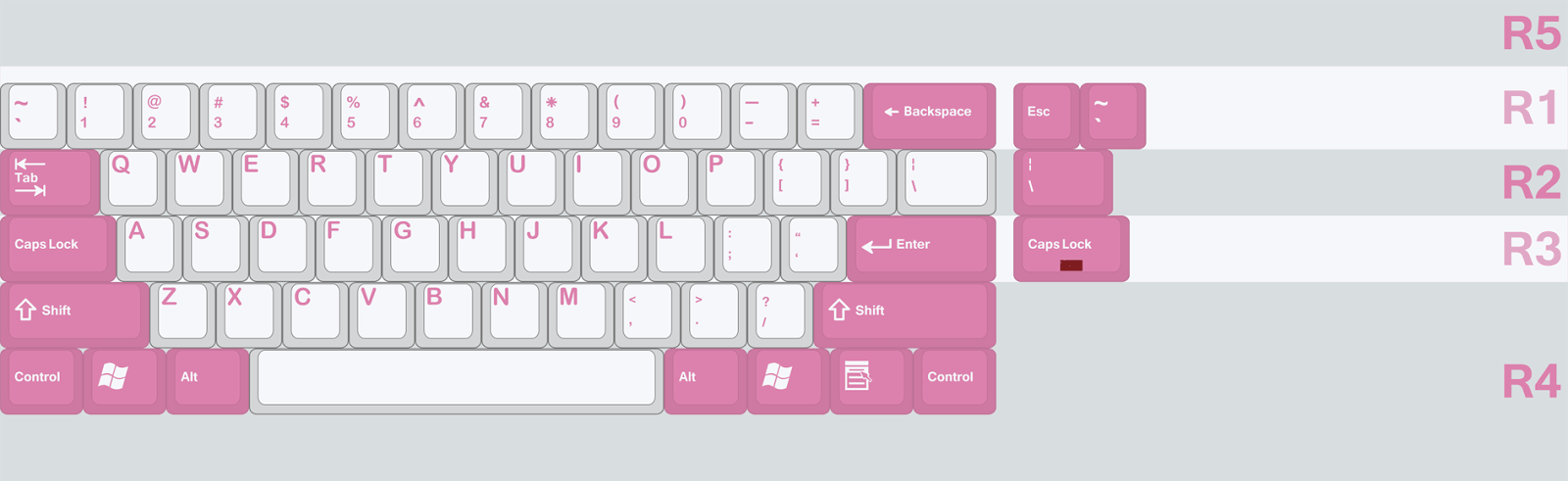 DCS Valentine R2 keycap set
