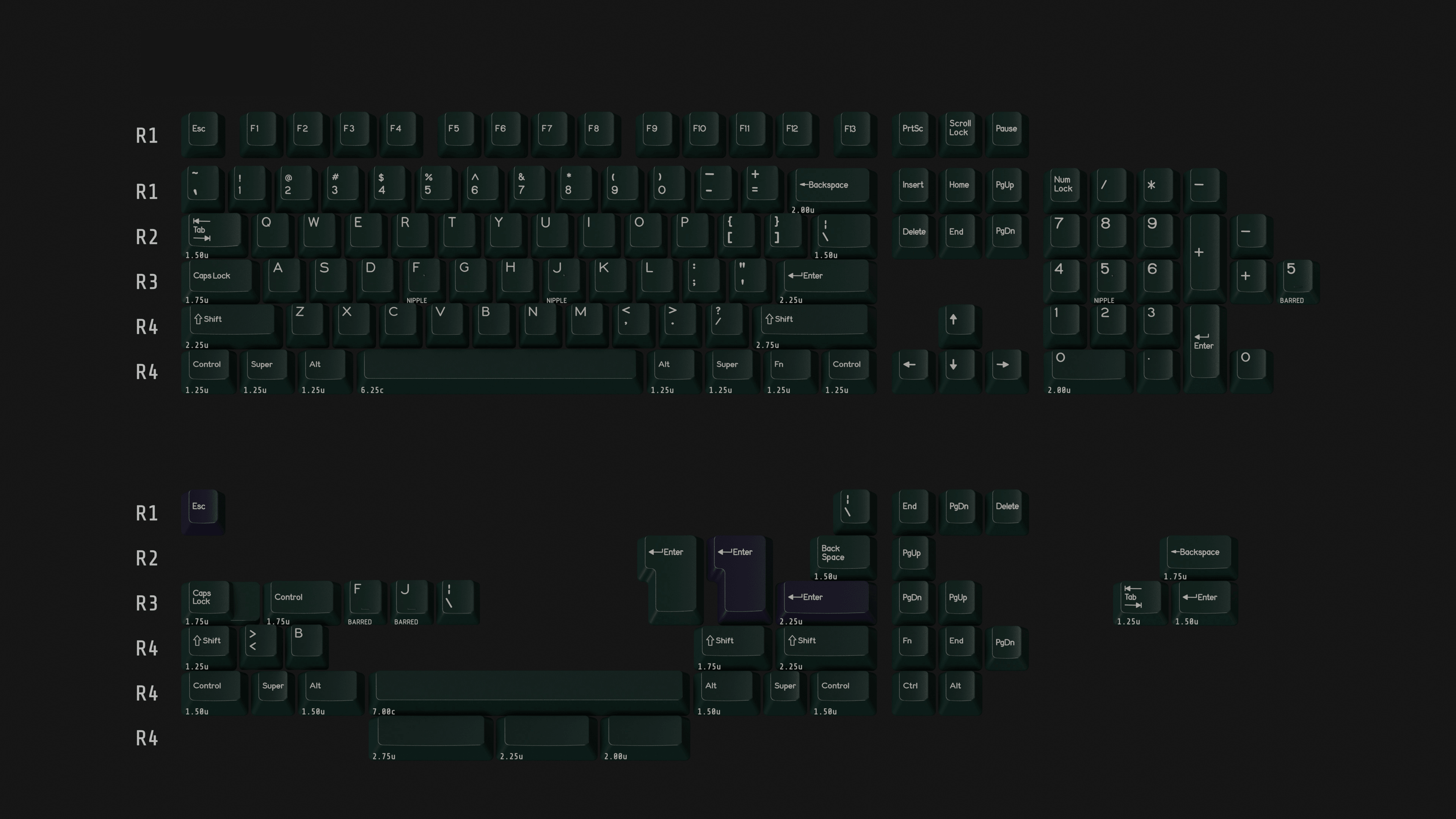 DCS Vert keycap set