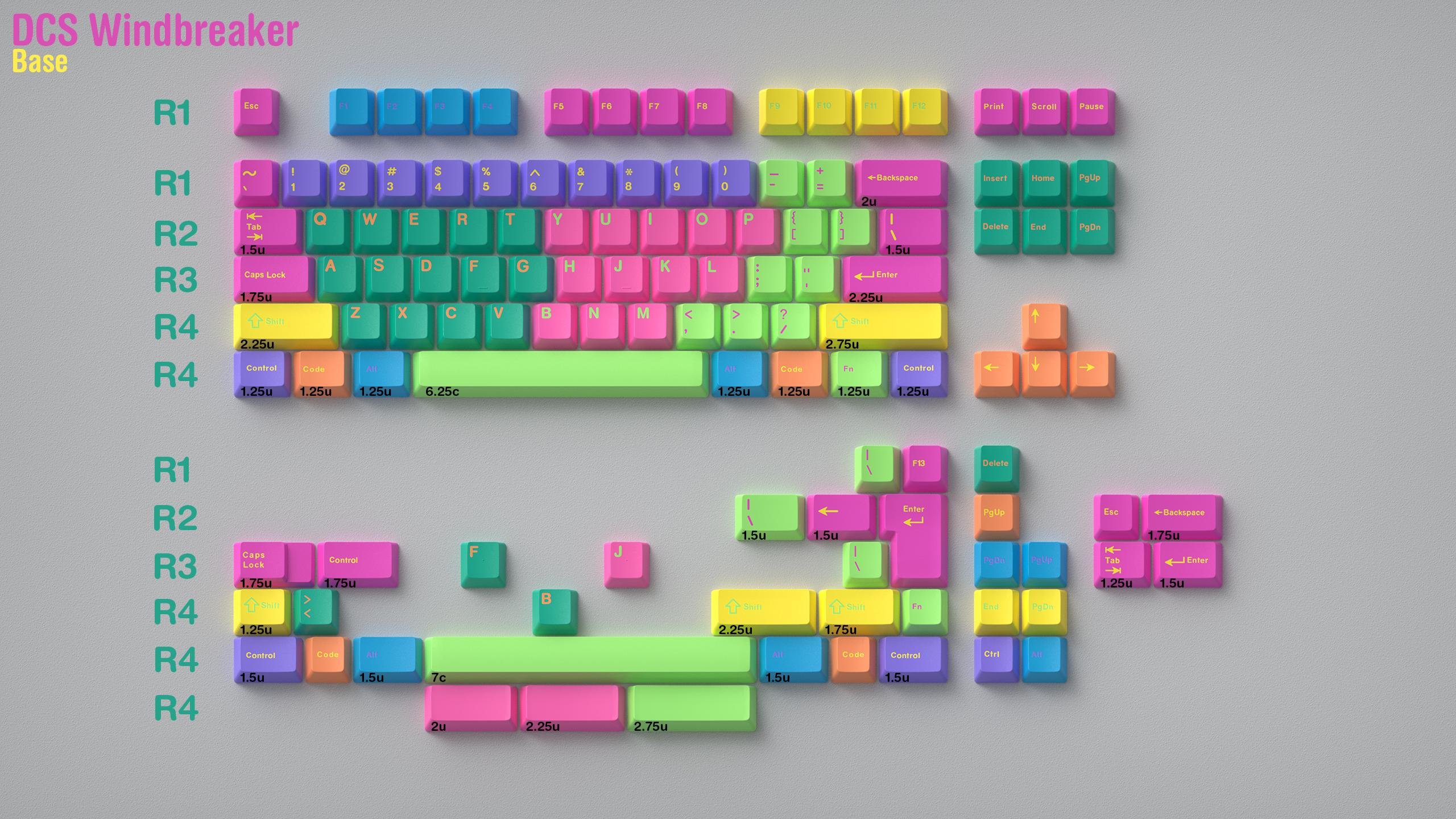 DCS Windbreaker keycap set